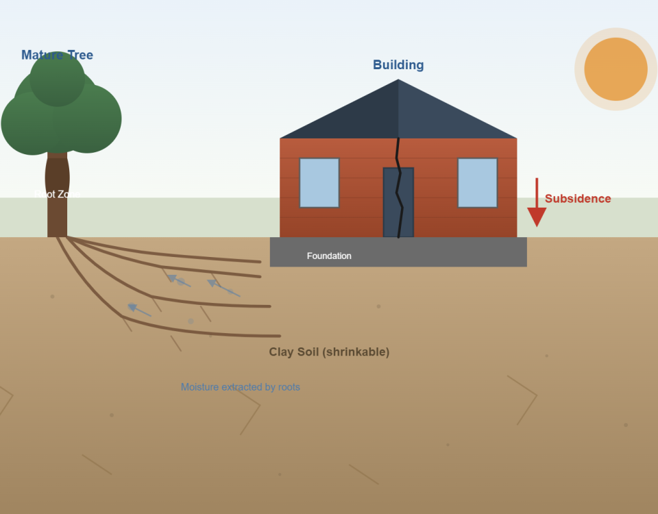Subsidence diagram for residential buildings
